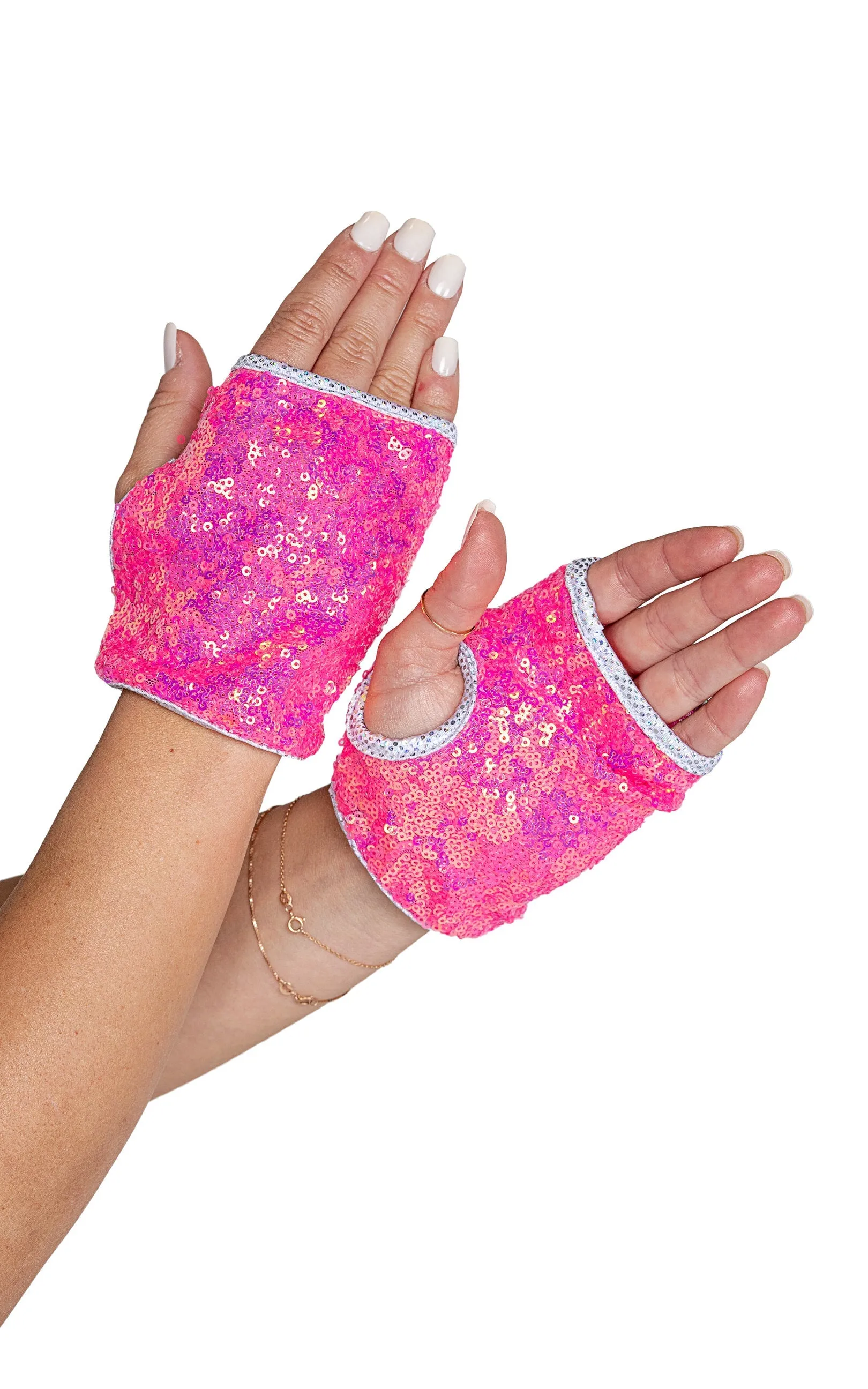 6042 - Open Finger Sequin Gloves