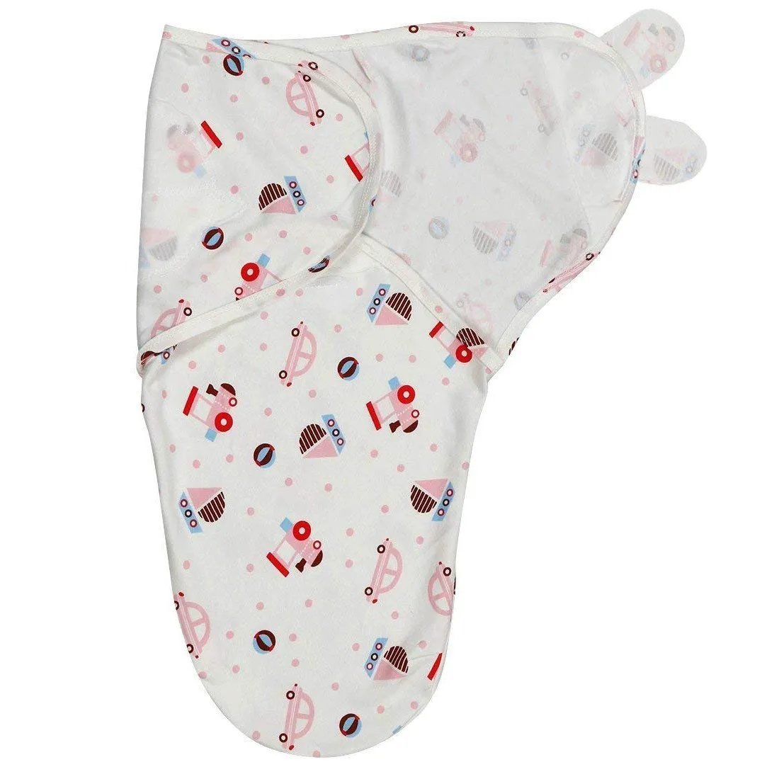 Babymoon Organic Designer Cotton Swaddle Wrap | Aeroplane & Pink Car | Pack of 2