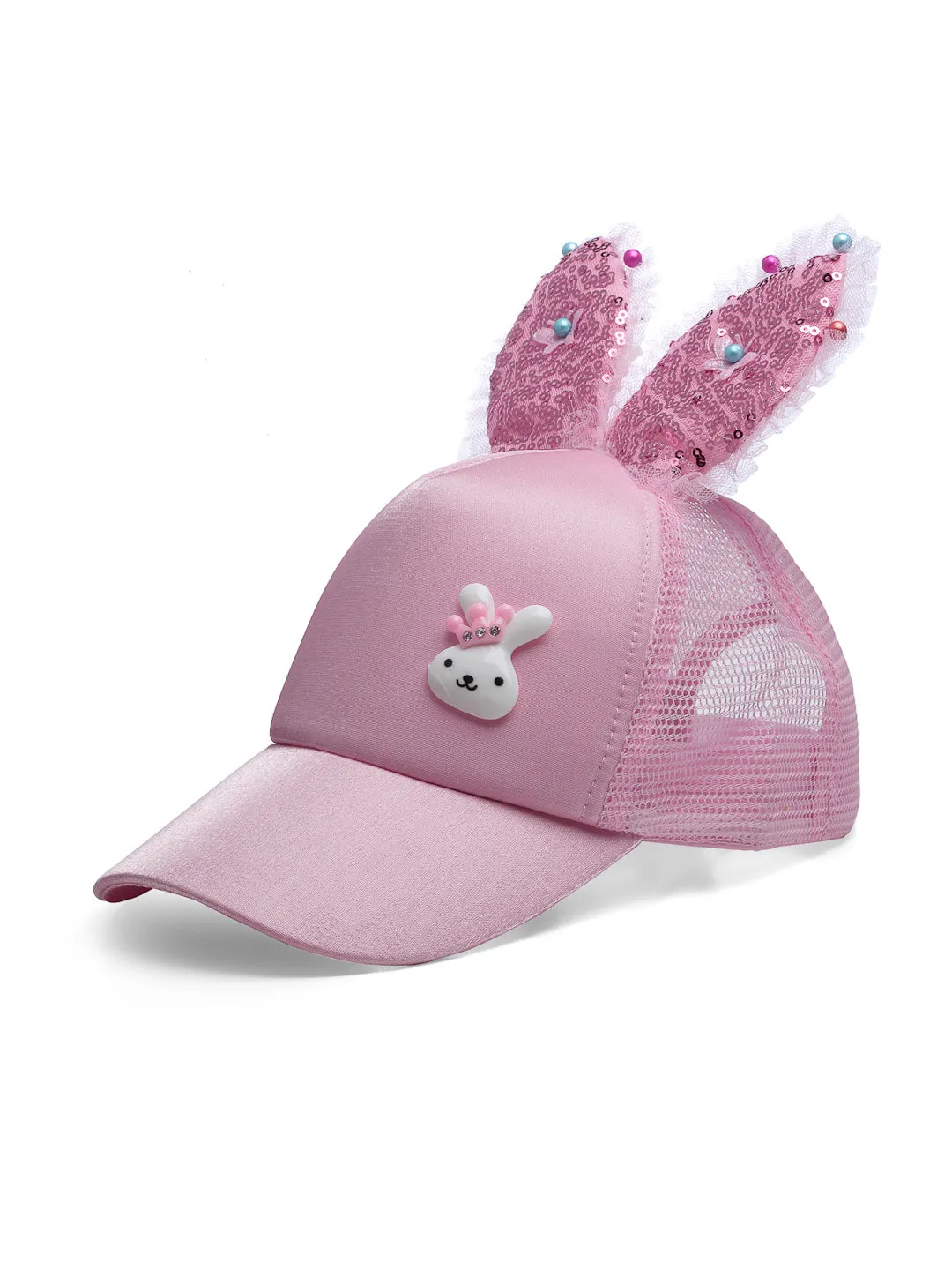 Babymoon Rabbit Ears Summer Cap Hat - Pink