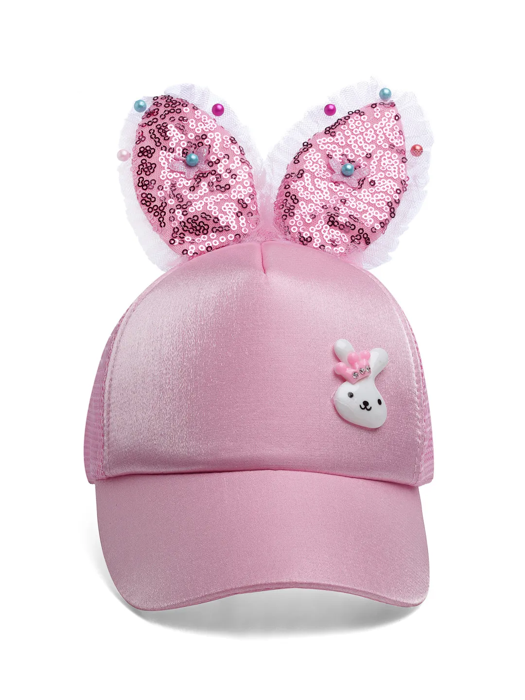 Babymoon Rabbit Ears Summer Cap Hat - Pink