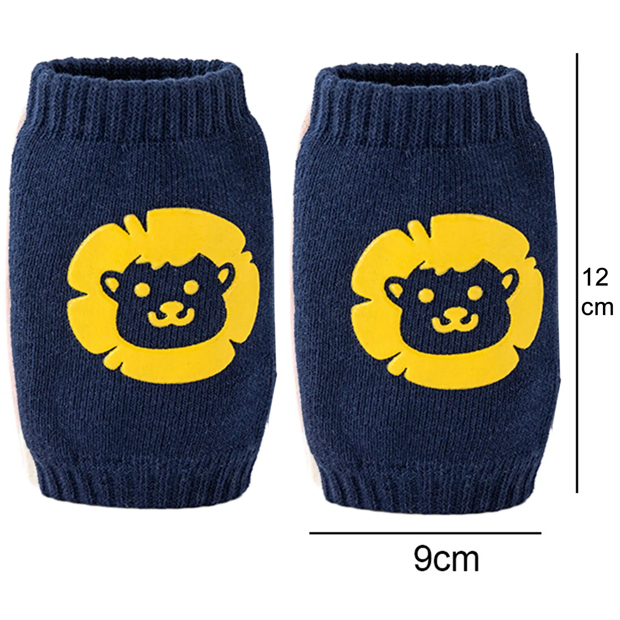 Babymoon | Set of 2 | Designer Baby Kneepads for Protection Knee Pads for Crawling, Anti-Slip Safety Protector | Kid | Lion