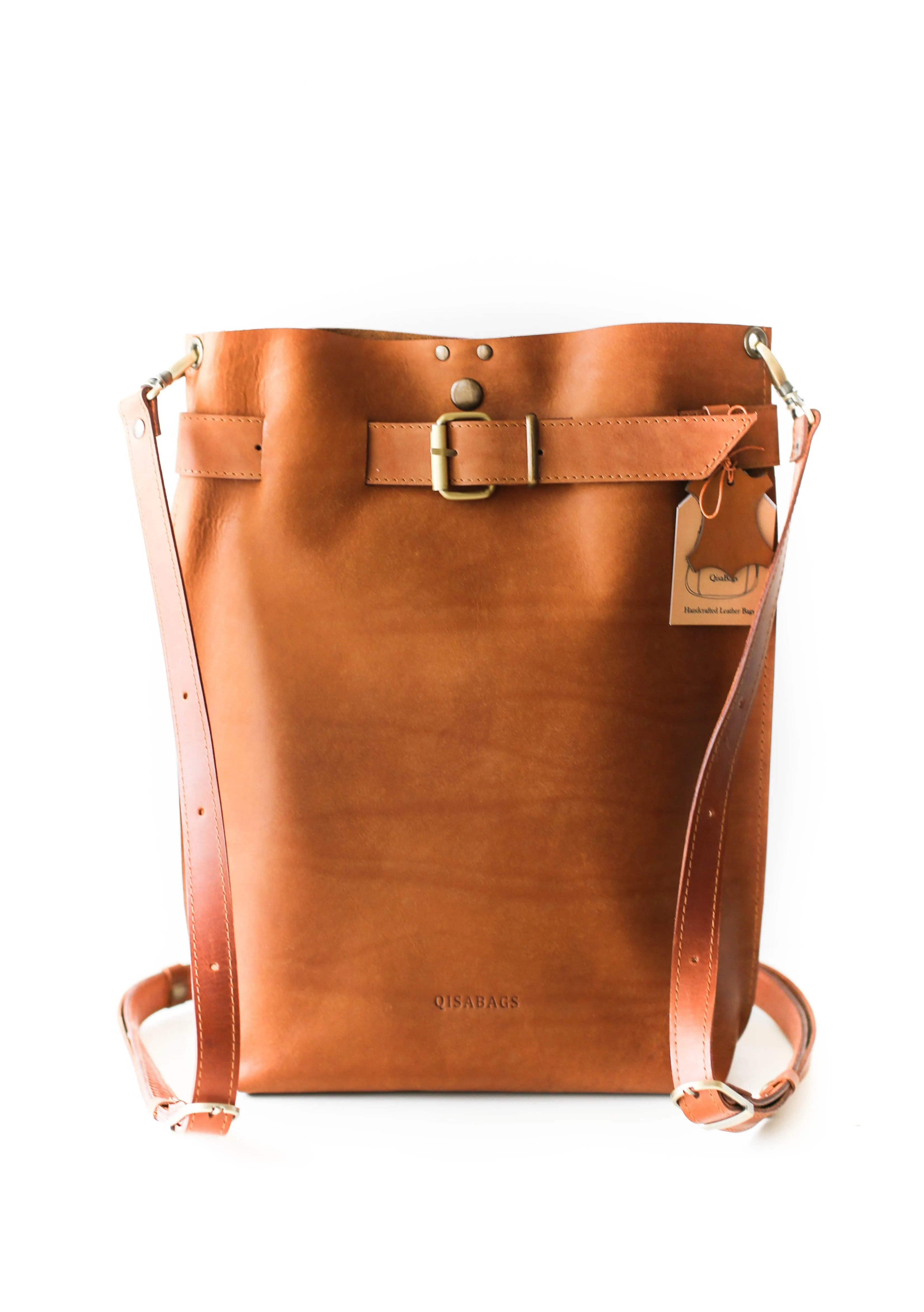 Brown Leather Backpack Purse - All Sizes