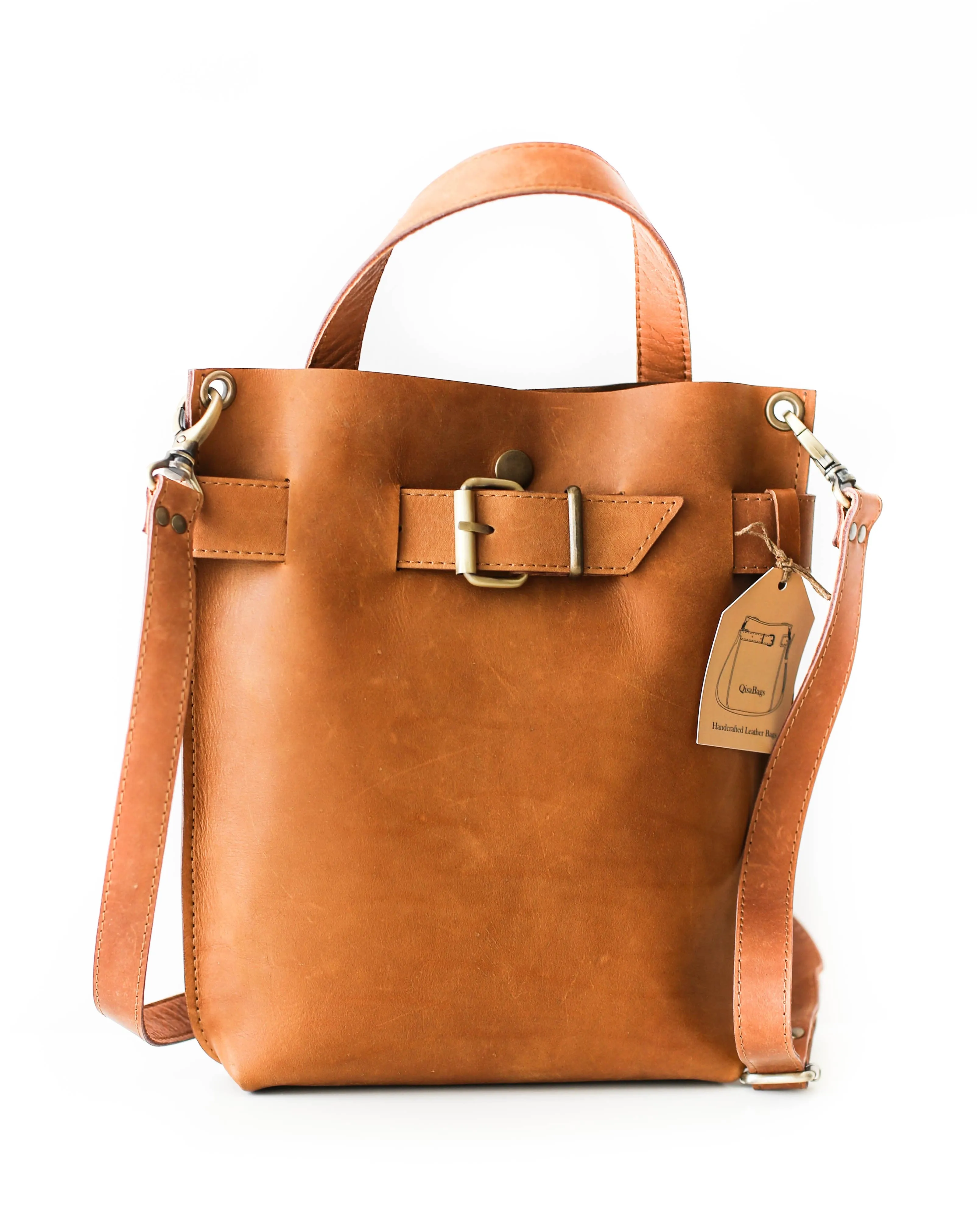 Brown Mini Leather Backpack