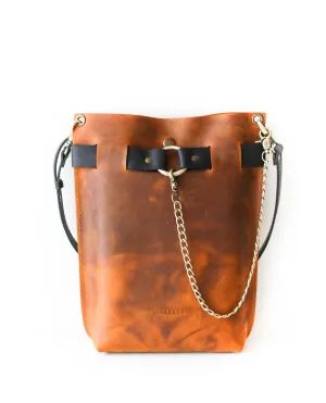 Cognac Brown w/Black Leather Bag - "Ring Belt Edition"