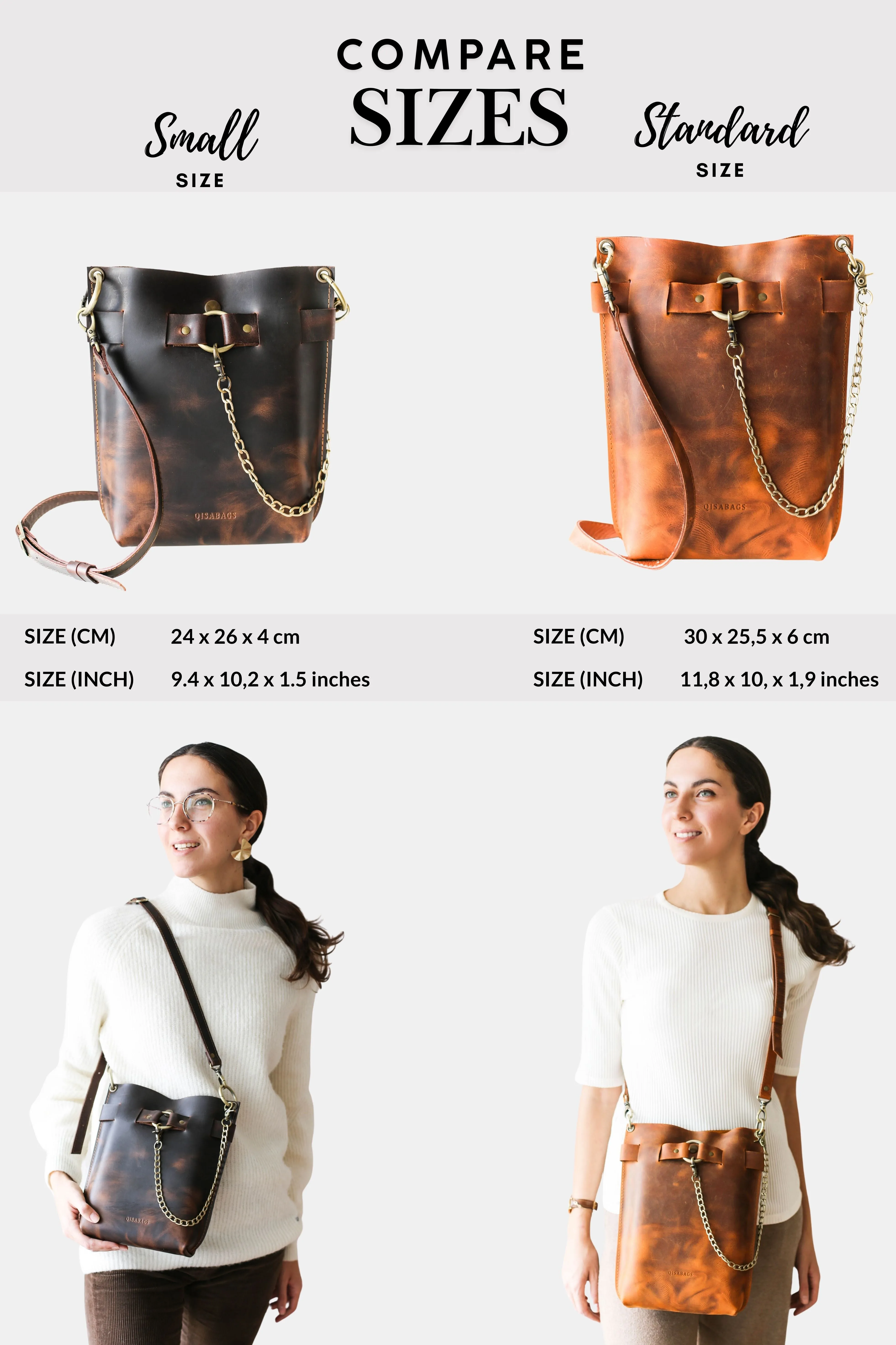 Cognac Brown w/Black Leather Bag - "Ring Belt Edition"