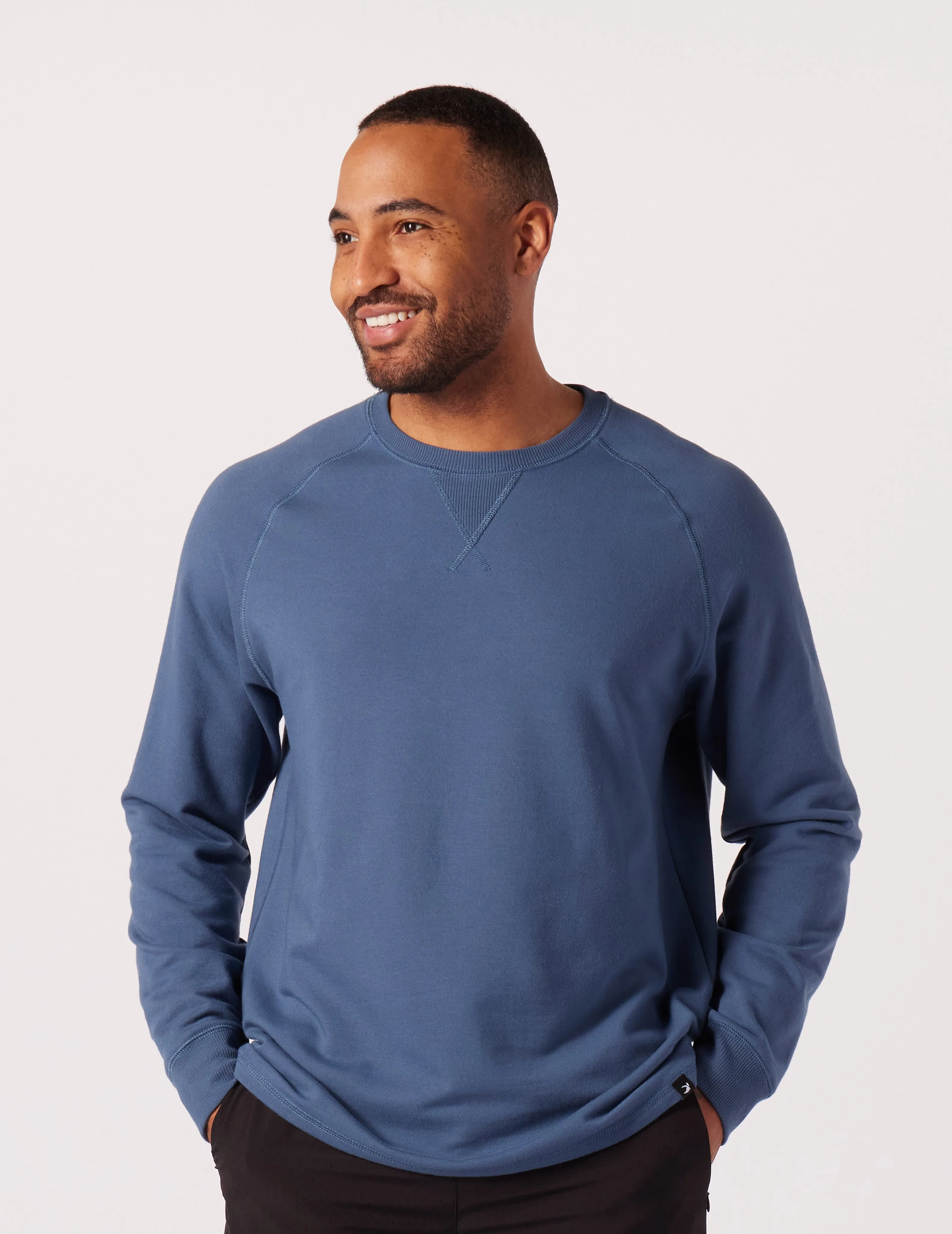 Dakota Crewneck: Washed Blue