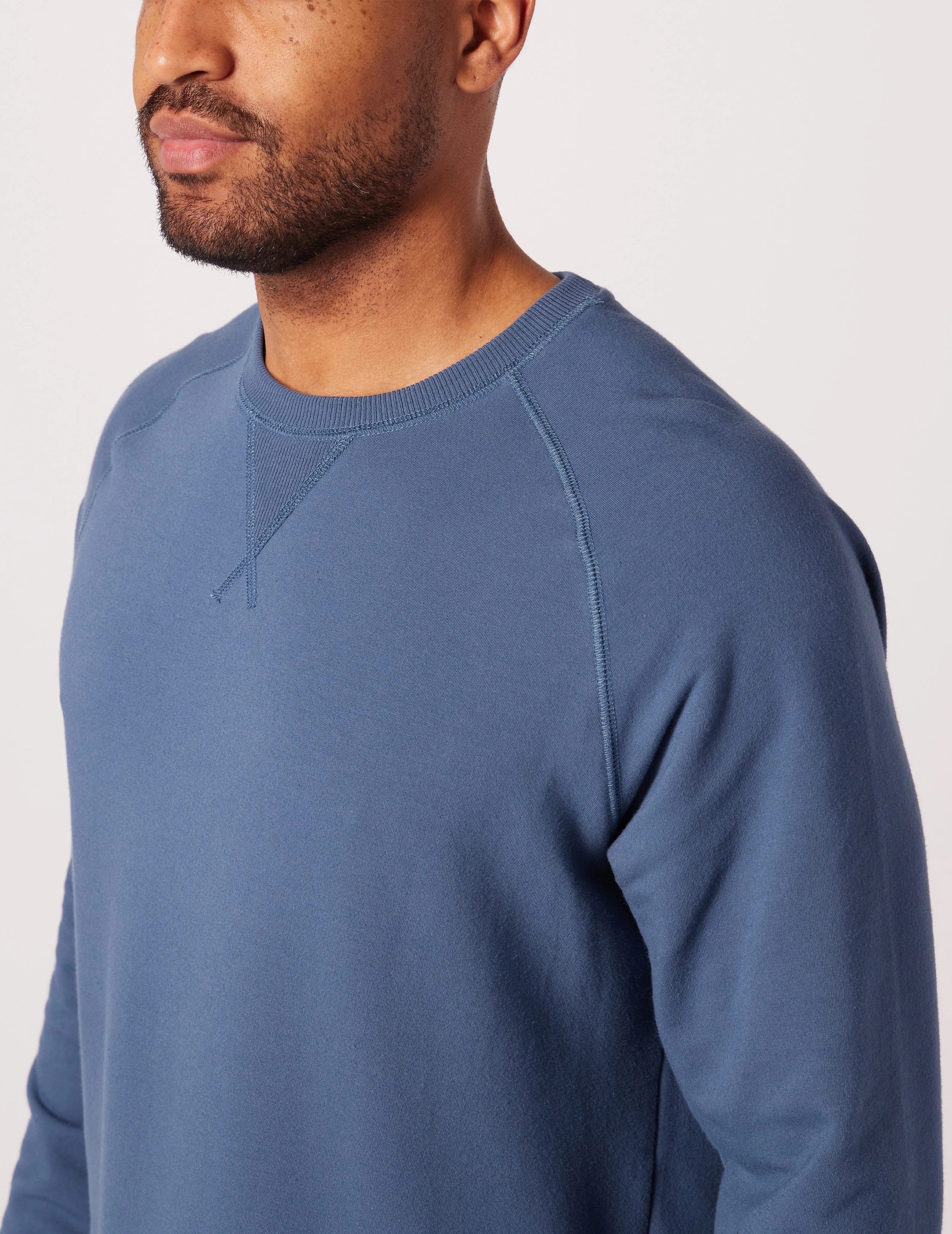 Dakota Crewneck: Washed Blue