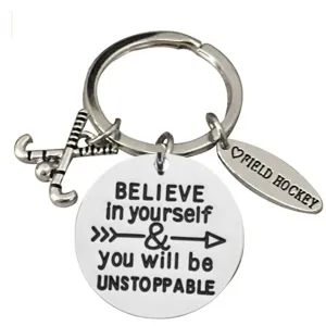 Field Hockey Keychain - Believe in Yourself