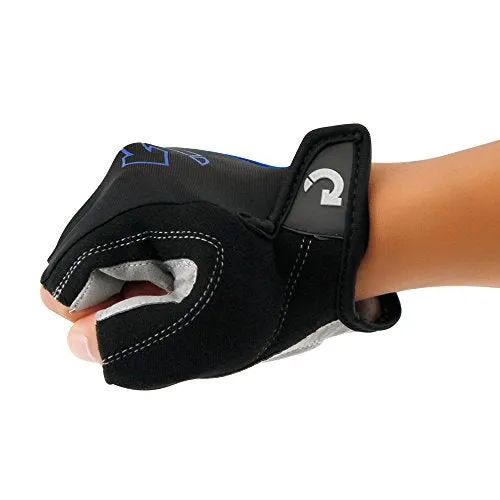 GEARONIC TM New Fashion Cycling Bike Bicycle Motorcycle Shockproof Foam Padded Outdoor Sports Half Finger Short Gloves Riding Gloves Working Gloves