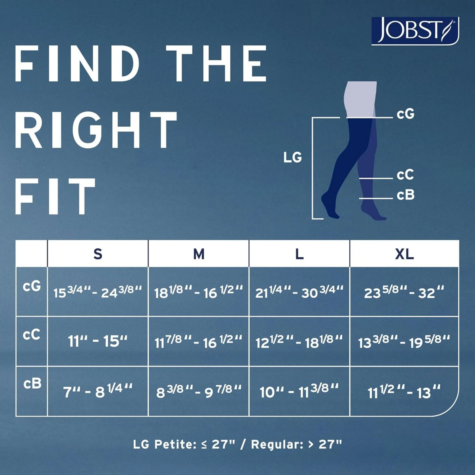 JOBST Relief 20-30 mmHg Compression Stockings, Thigh High Silicone Band, Open Toe