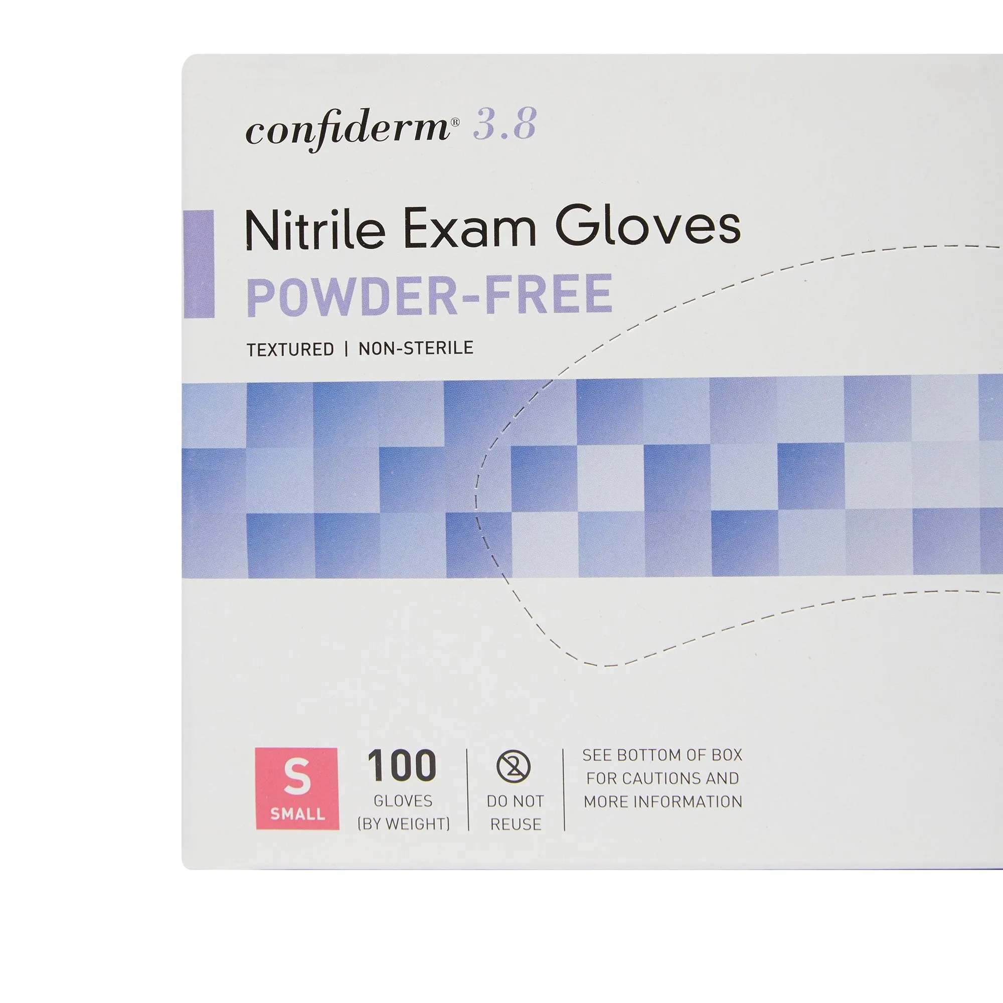 McKesson Confiderm® 3.8 Nitrile Exam Glove, Small, Blue