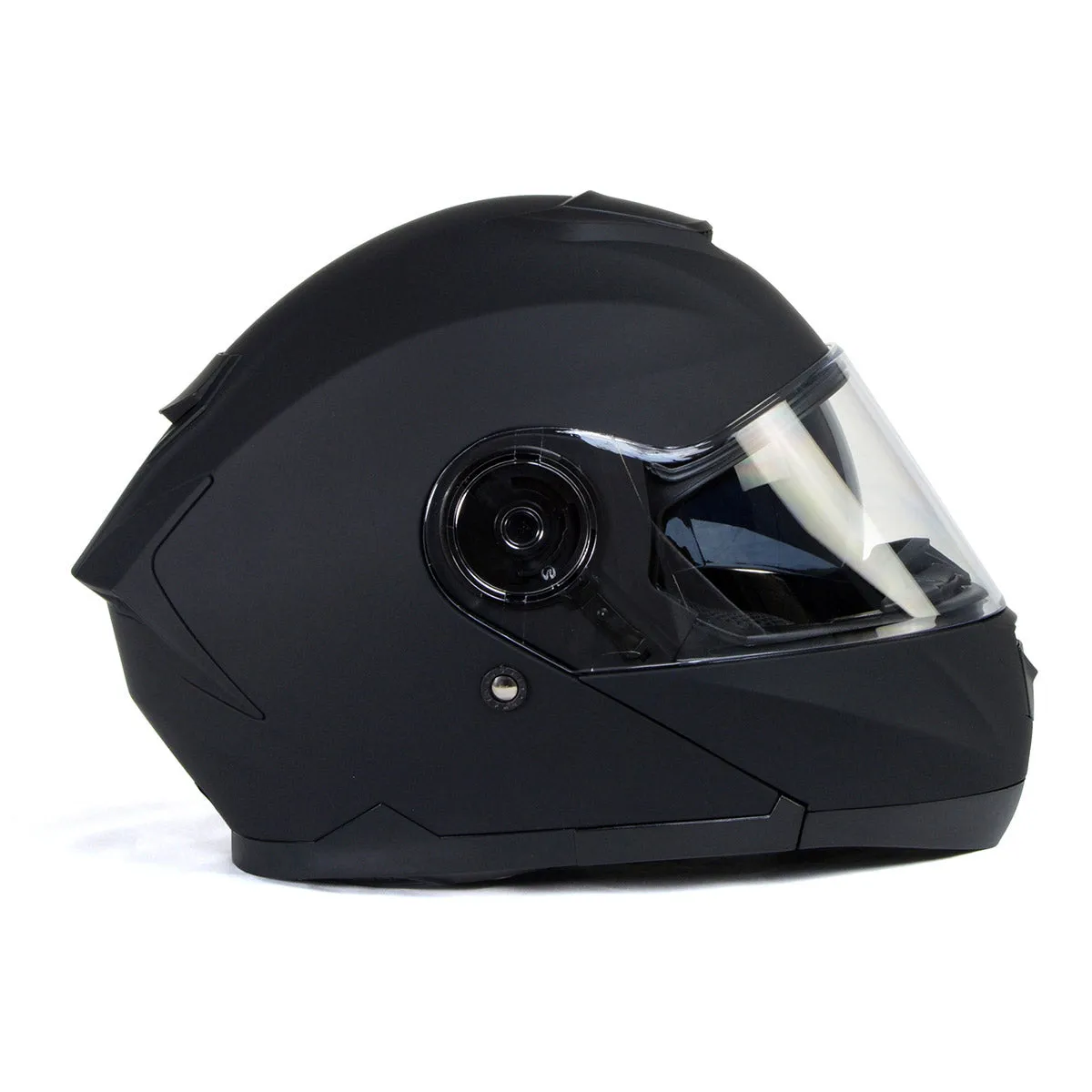 Milwaukee Helmets Breeze Flat Black Advanced Motorcycle Modular Helmet