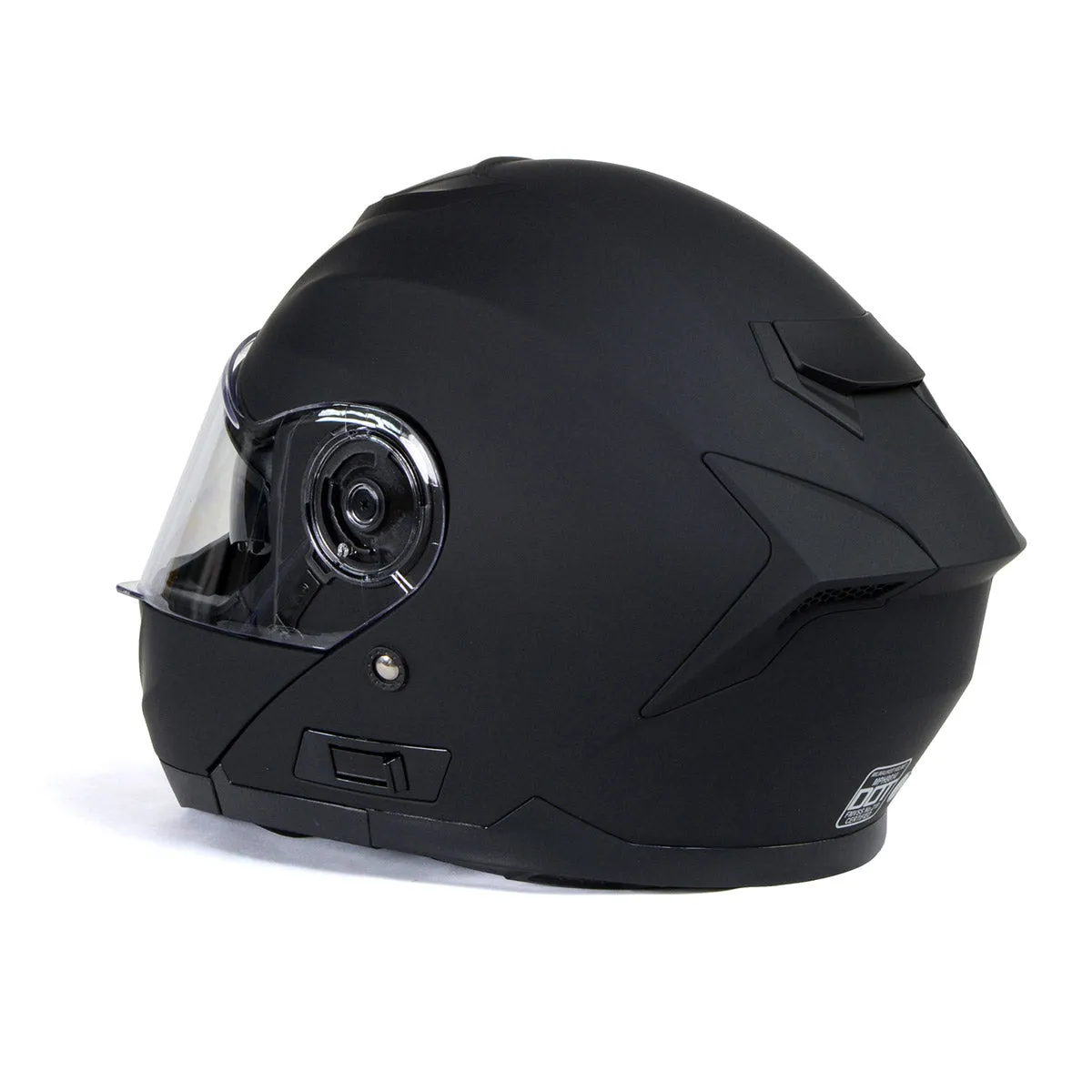 Milwaukee Helmets Breeze Flat Black Advanced Motorcycle Modular Helmet