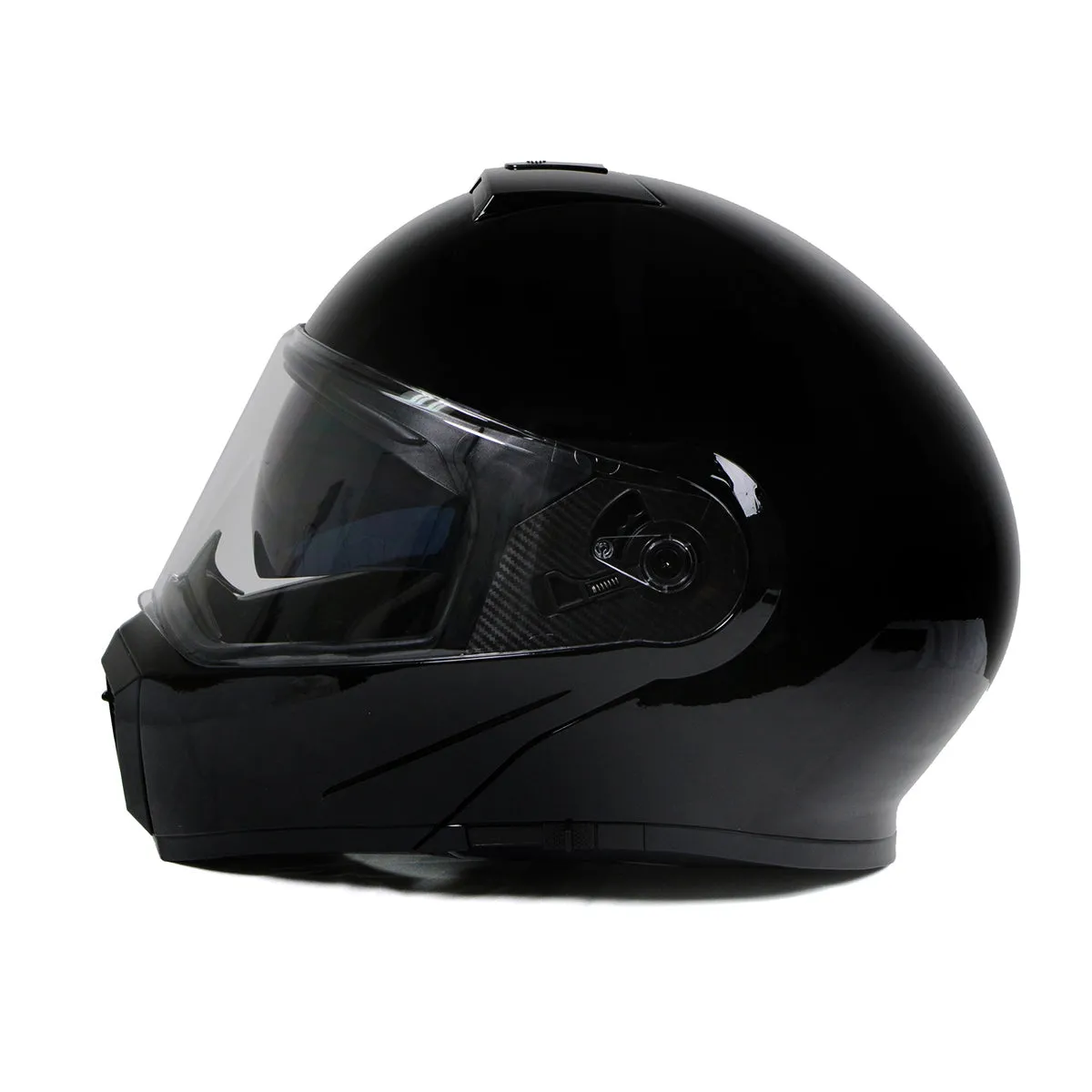 Milwaukee Helmets Gloss Black Menace Advanced Motorcycle Modular