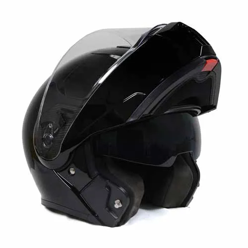 Milwaukee Helmets Gloss Black Menace Advanced Motorcycle Modular