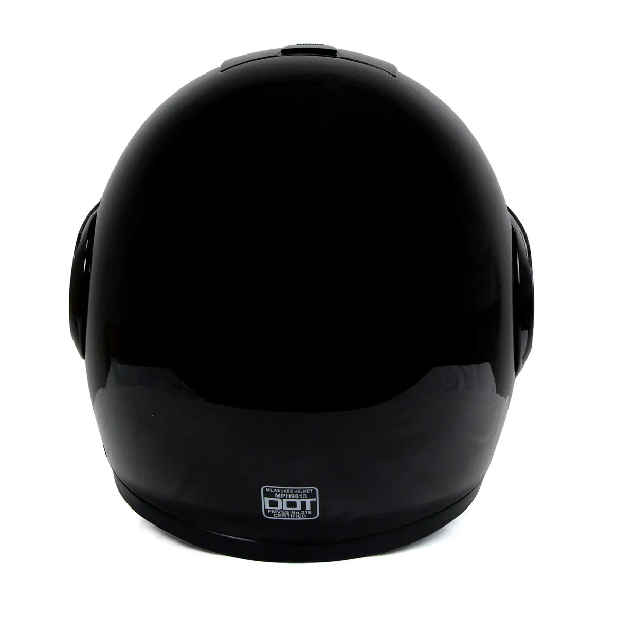 Milwaukee Helmets Gloss Black Menace Advanced Motorcycle Modular