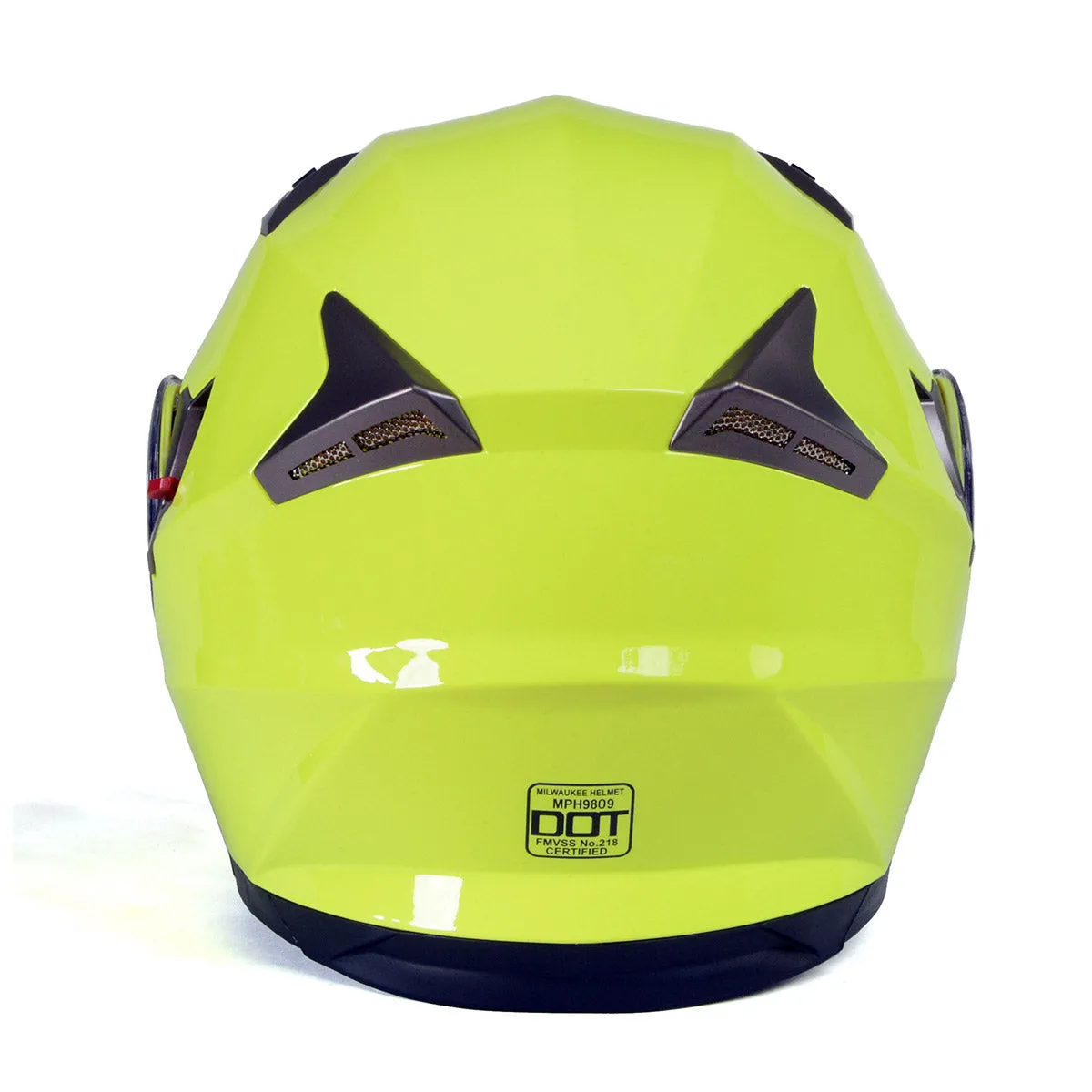 Milwaukee Helmets MPH9809DOT 'Ionized' Neon Yellow Advanced Motorcycle