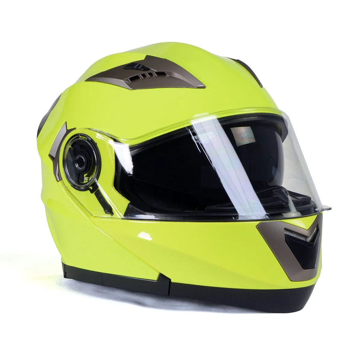 Milwaukee Helmets MPH9809DOT 'Ionized' Neon Yellow Advanced Motorcycle