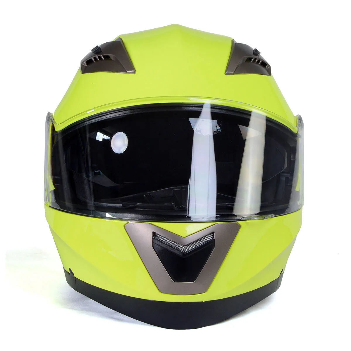 Milwaukee Helmets MPH9809DOT 'Ionized' Neon Yellow Advanced Motorcycle