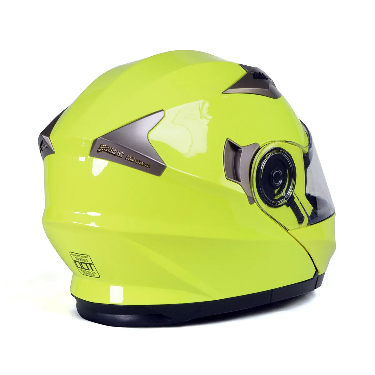 Milwaukee Helmets MPH9809DOT 'Ionized' Neon Yellow Advanced Motorcycle