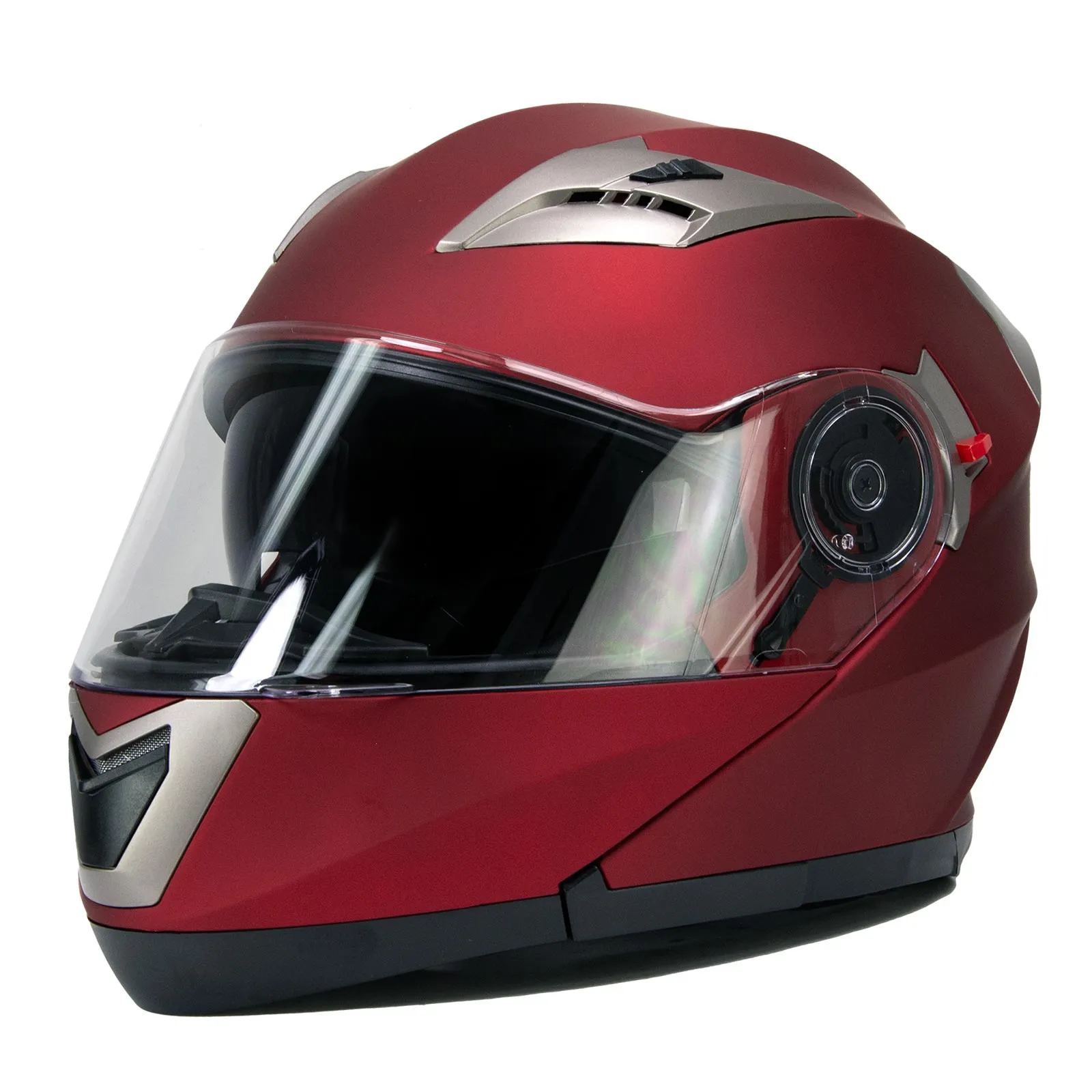 Milwaukee Helmets MPH9826DOT 'Ionized' Flat Red Advanced Motorcycle