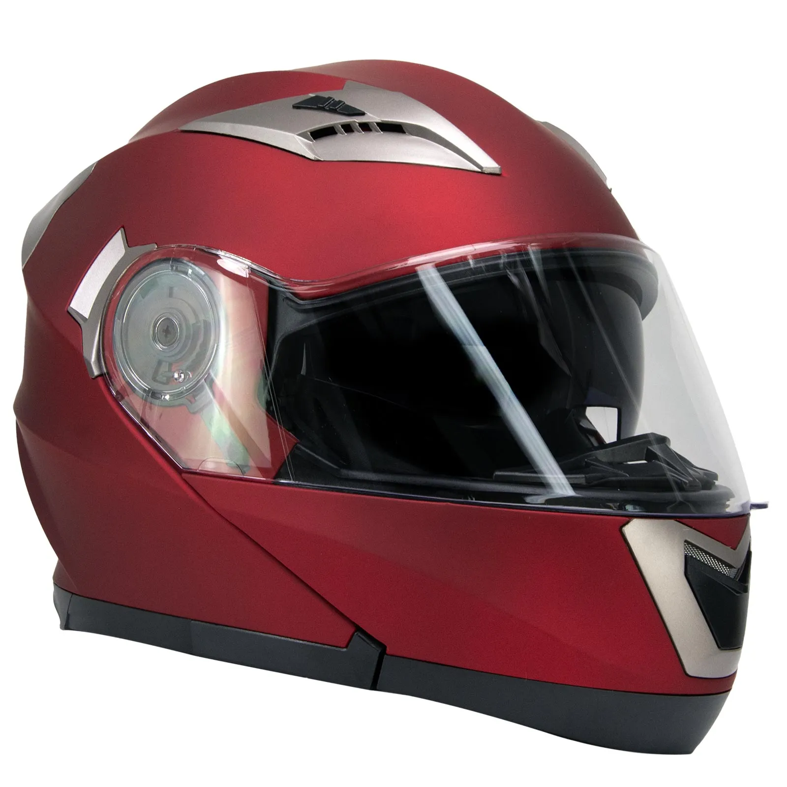 Milwaukee Helmets MPH9826DOT 'Ionized' Flat Red Advanced Motorcycle