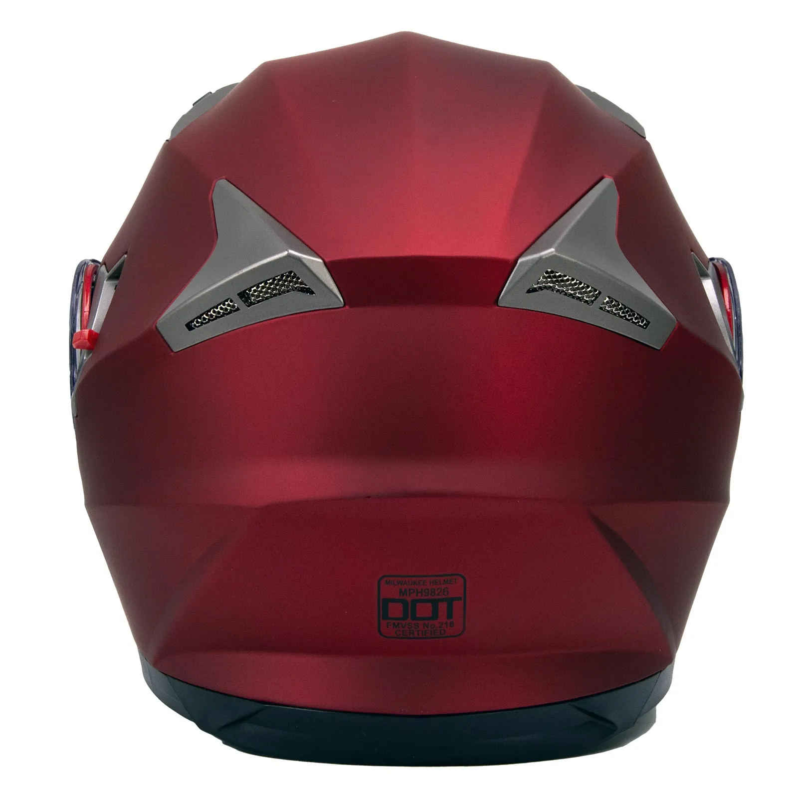 Milwaukee Helmets MPH9826DOT 'Ionized' Flat Red Advanced Motorcycle