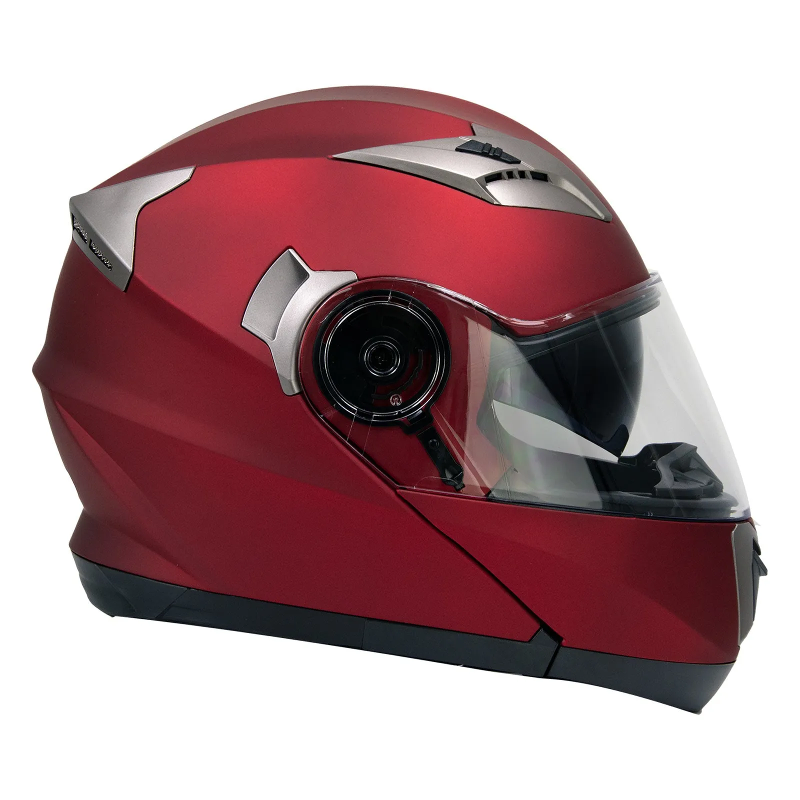 Milwaukee Helmets MPH9826DOT 'Ionized' Flat Red Advanced Motorcycle