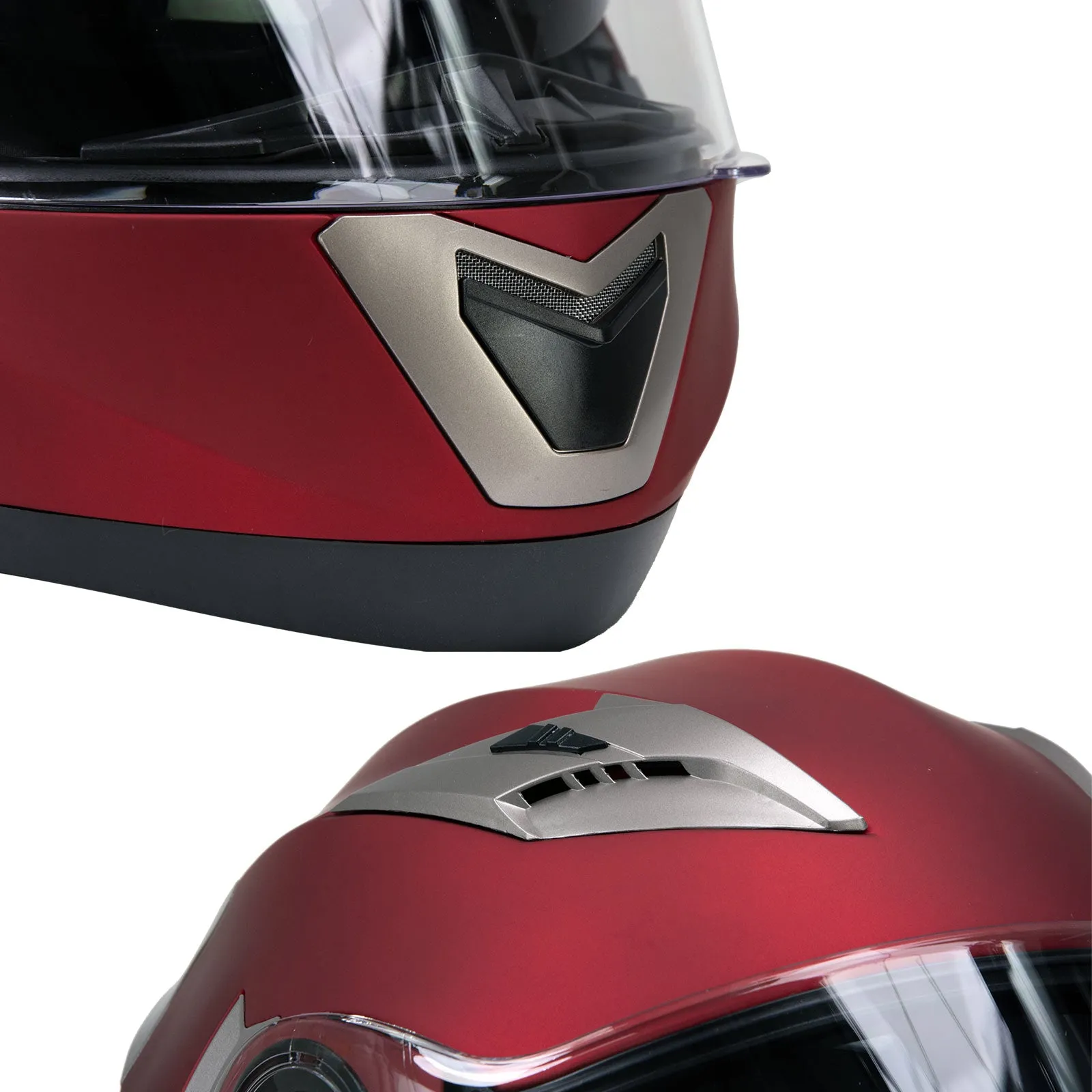 Milwaukee Helmets MPH9826DOT 'Ionized' Flat Red Advanced Motorcycle