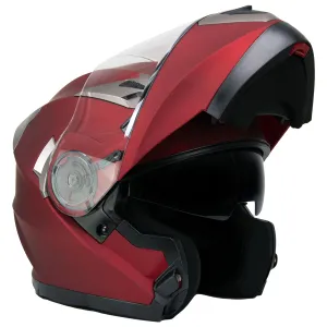 Milwaukee Helmets MPH9826DOT 'Ionized' Flat Red Advanced Motorcycle