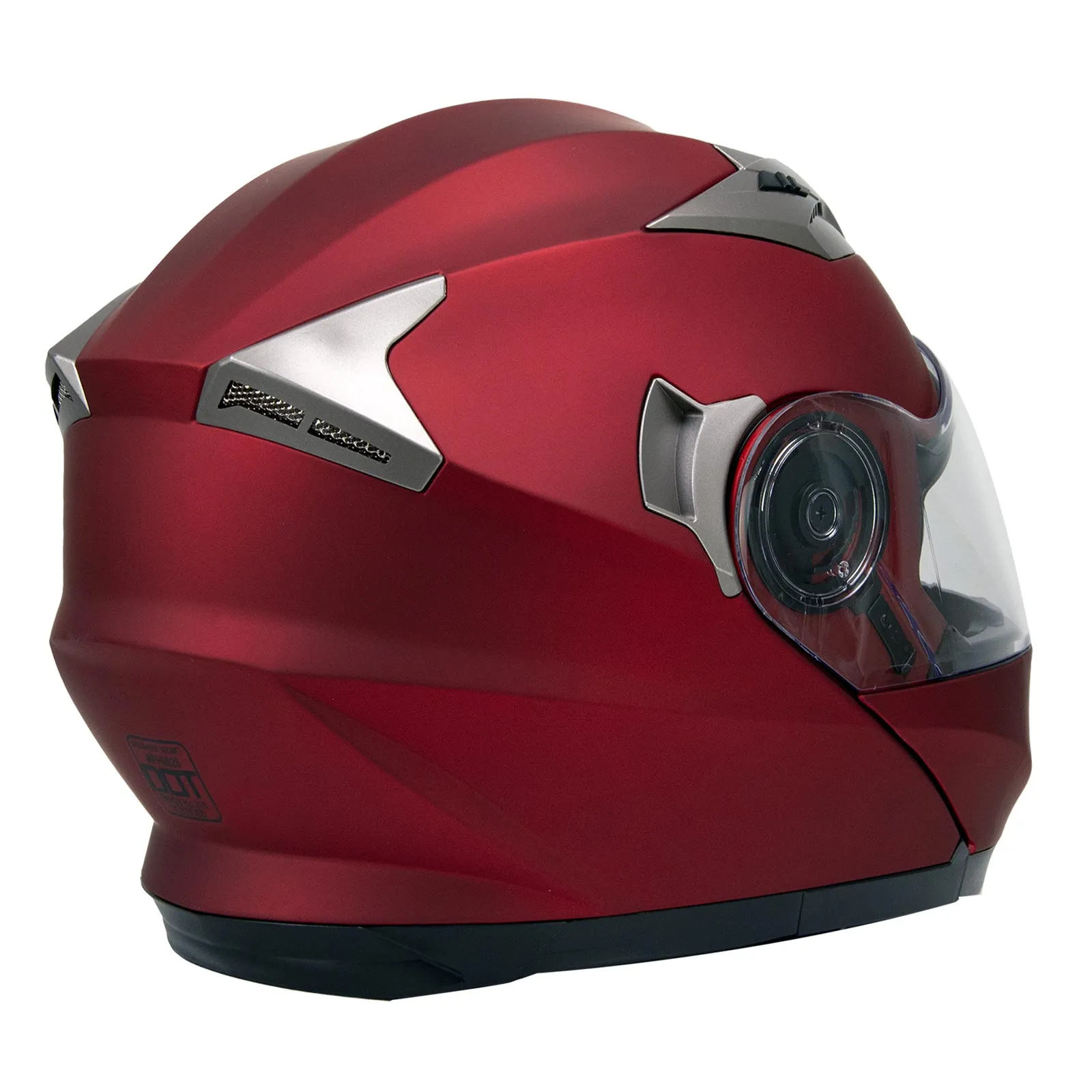 Milwaukee Helmets MPH9826DOT 'Ionized' Flat Red Advanced Motorcycle