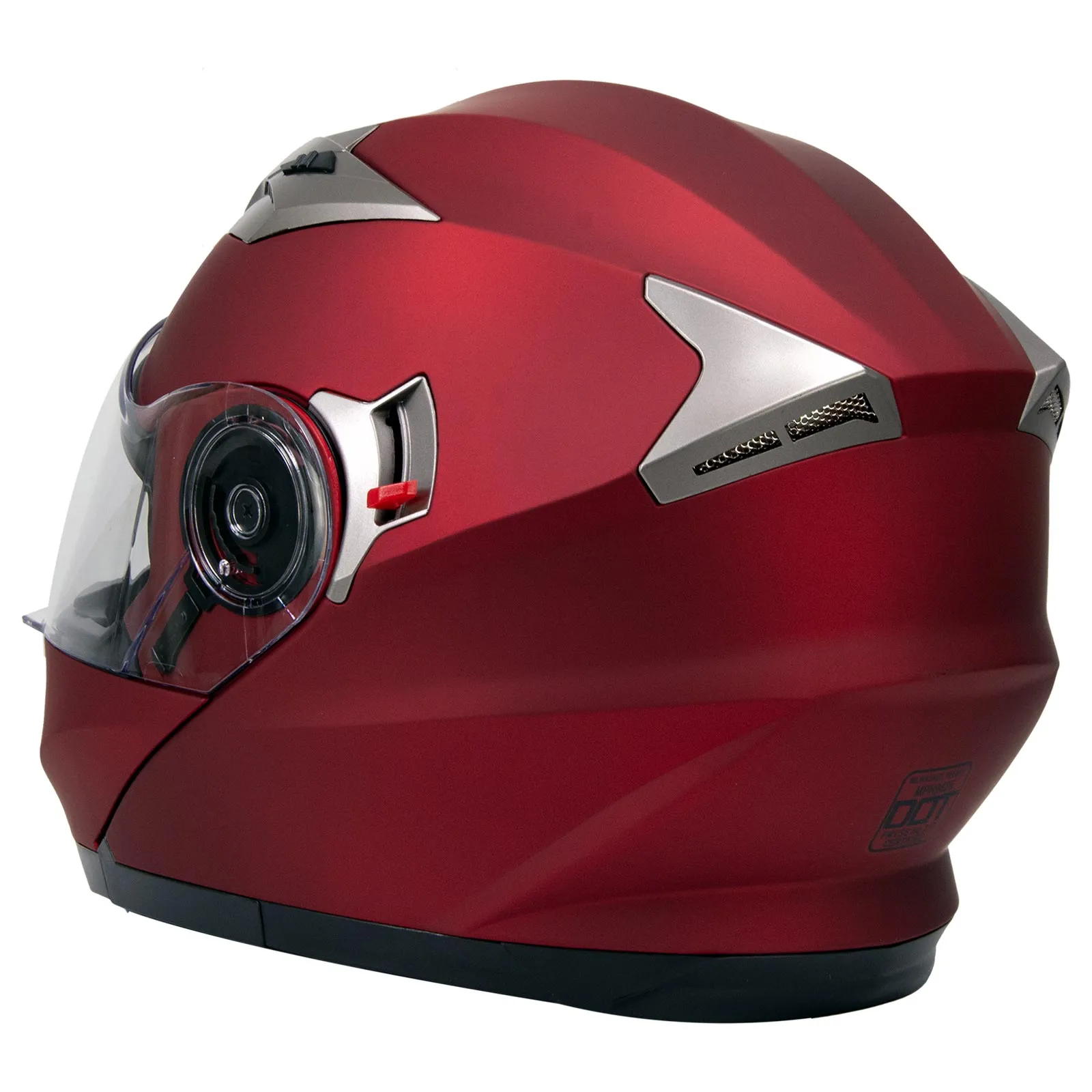 Milwaukee Helmets MPH9826DOT 'Ionized' Flat Red Advanced Motorcycle