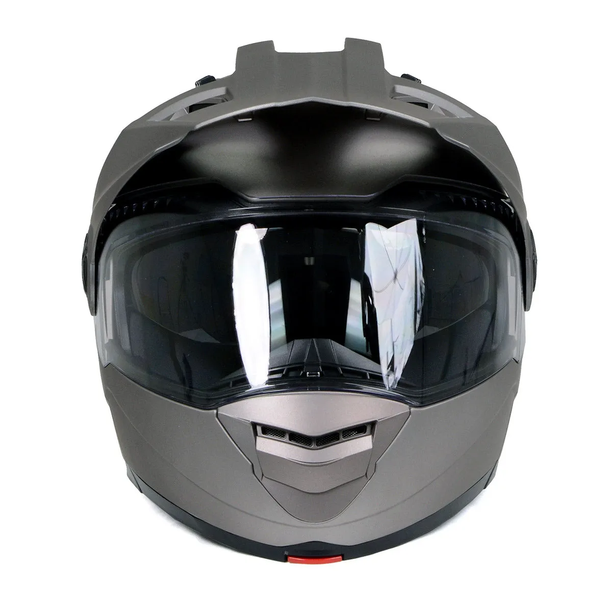 Milwaukee Helmets Silver Ominous Dual Sport Advanced Motorcycle