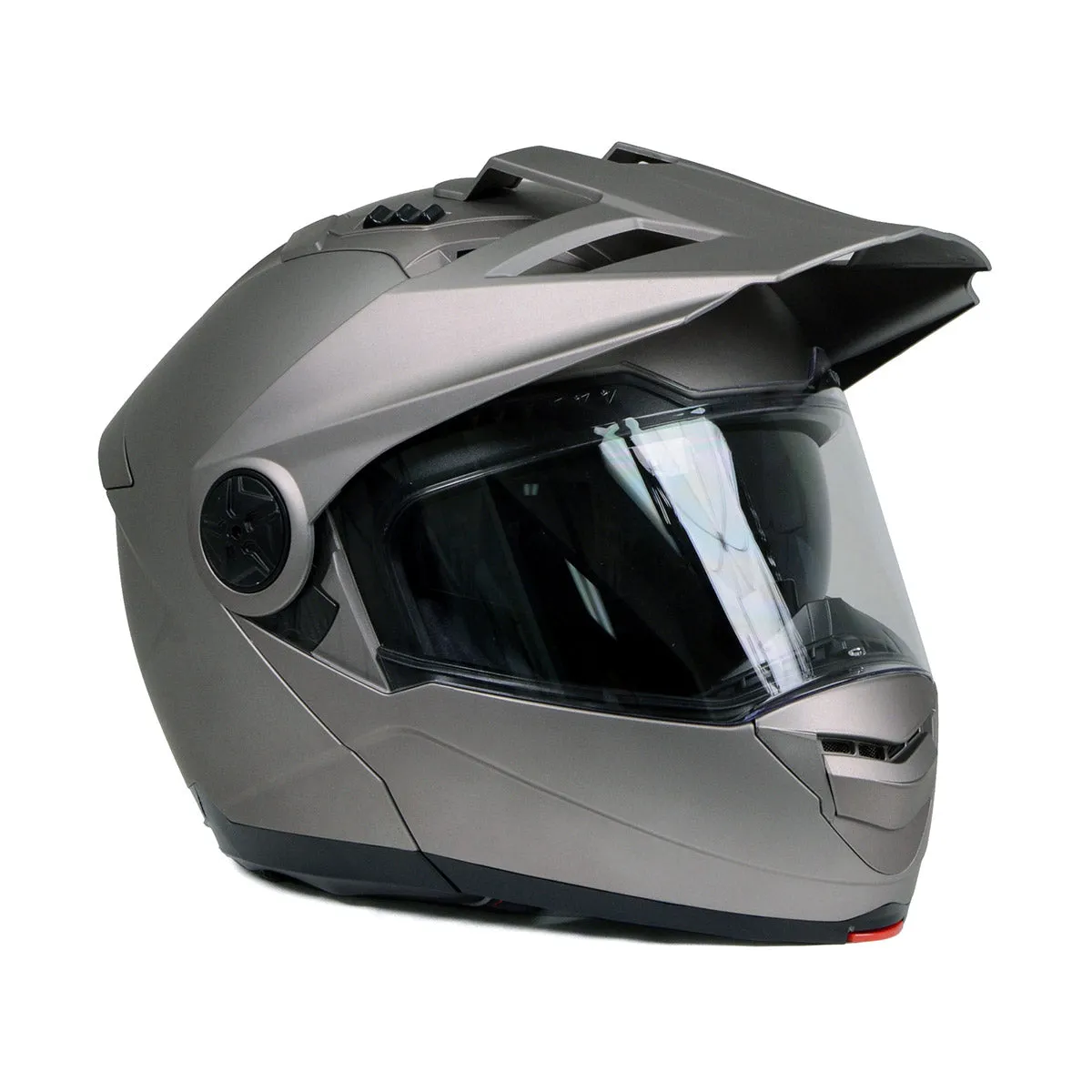 Milwaukee Helmets Silver Ominous Dual Sport Advanced Motorcycle