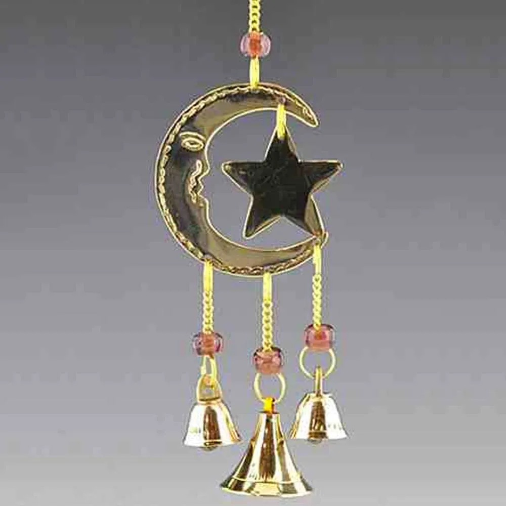 Mini Moon & Star Brass Wind Chime