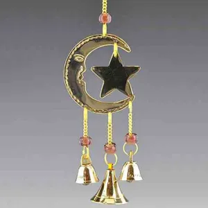 Mini Moon & Star Brass Wind Chime