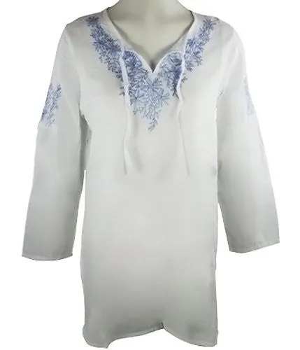 Nomadic Traders - Embroidered Tunic, Knitted Accents on Tie and Tunic