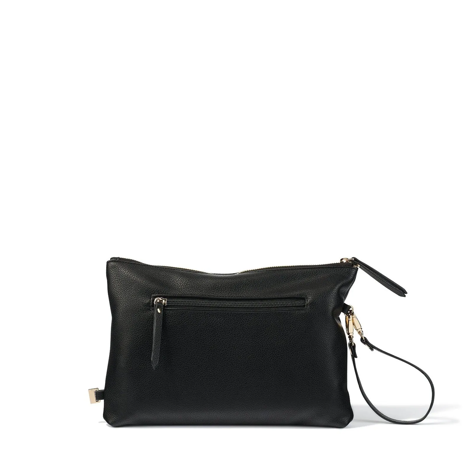 OiOi Nappy Changing Pouch - Black Dimple Vegan Leather