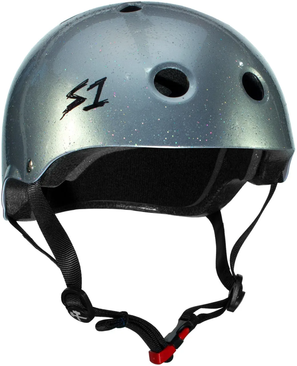 S1 Mini Lifer Helmet - Silver Gloss Glitter