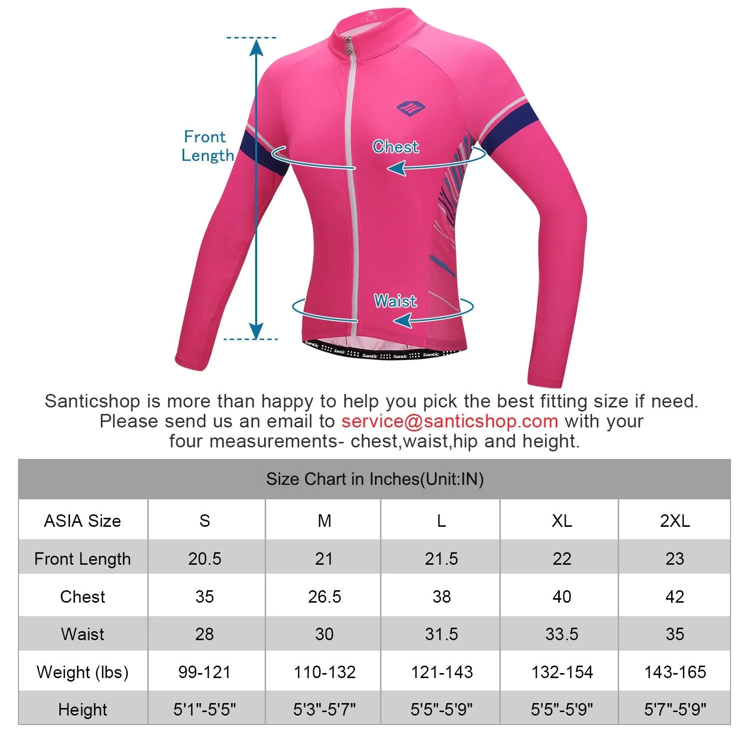 Santic Afarna pink Women Jersey Long Sleeve