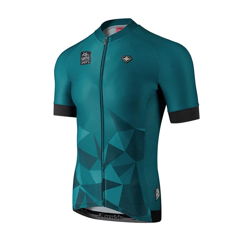 Santic Baffin Green Men Cycling Jersey Short Sleeve