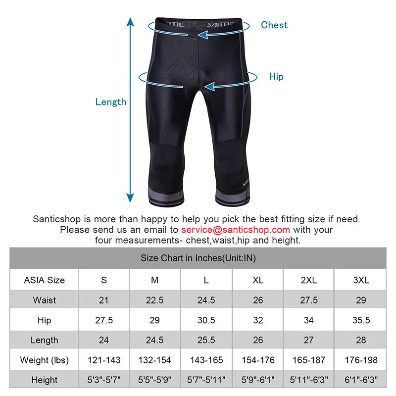 Santic Grayscale Men Padded Cycling Pants