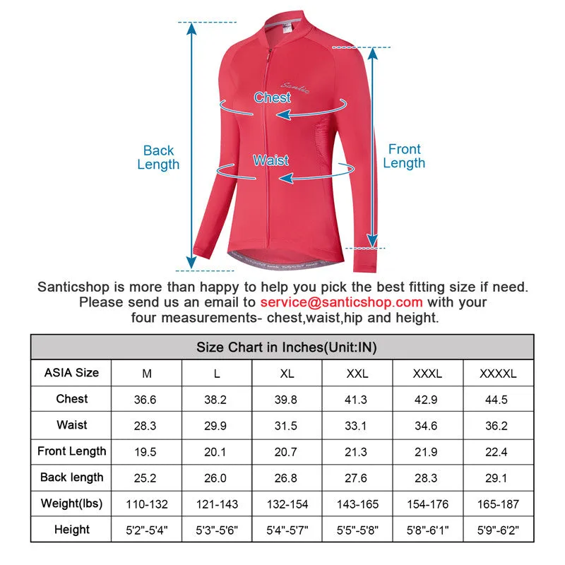 Santic Light Miss Pink Women jersey Long Sleeve