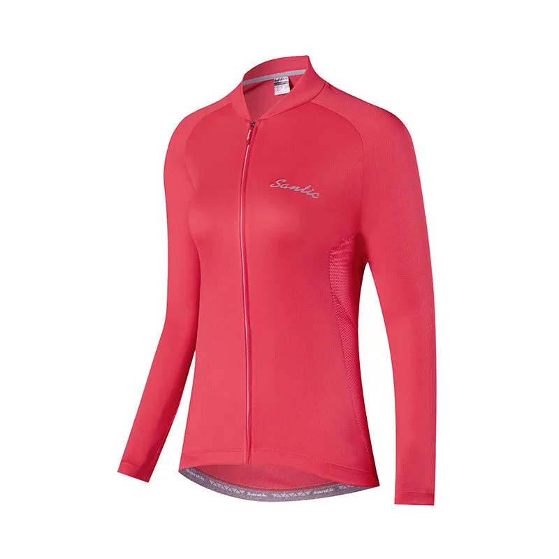 Santic Light Miss Pink Women jersey Long Sleeve