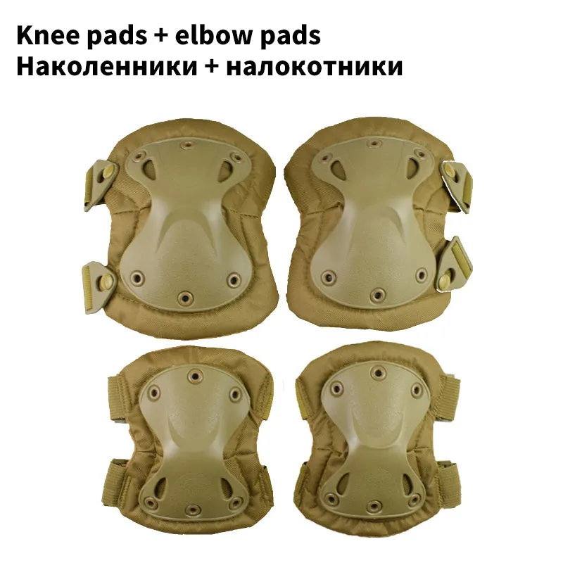 Tactical Knee Pads Pad Elbow CS Military Protector Army Airsoft Outdoor Sport Hunting Knee Padspad Safety Gear Knee Pads Protective Pads