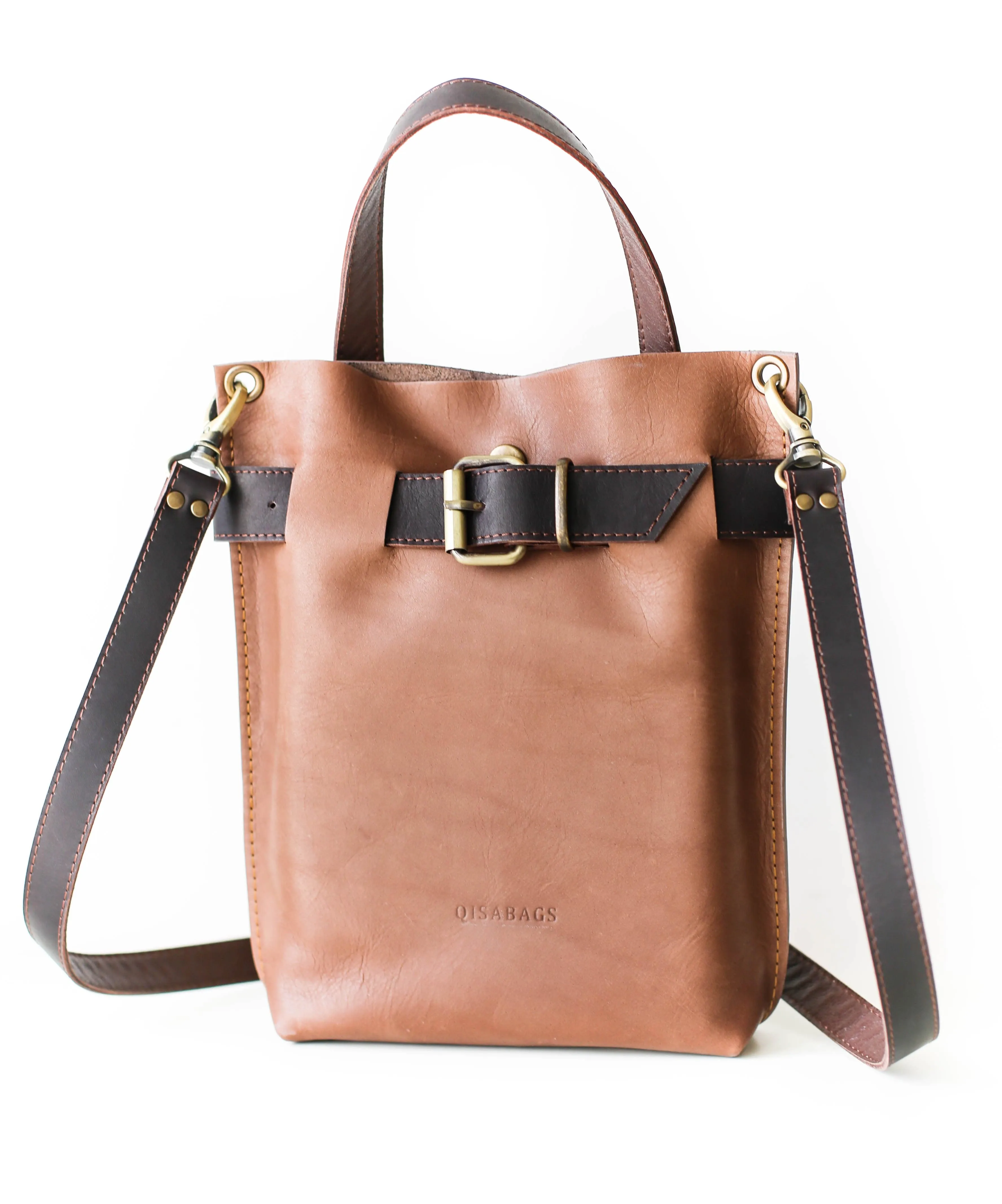 Taupe Mini Leather Backpack (dual color)