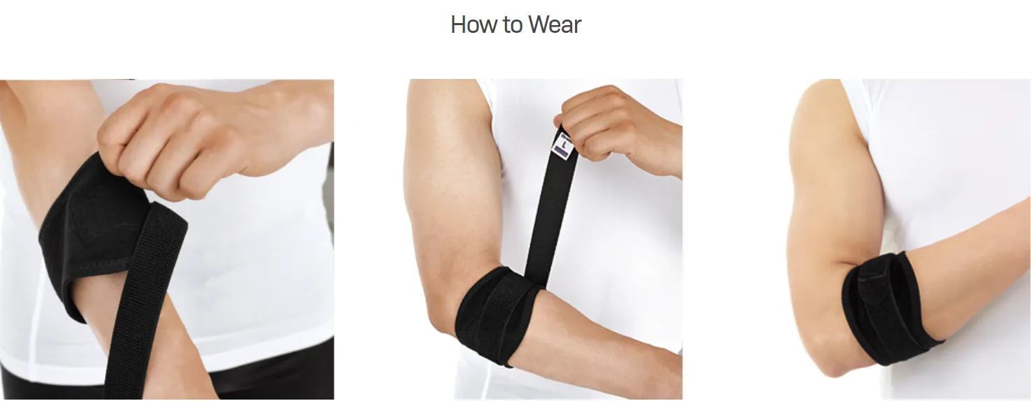 Tennis & Golf Elbow Wrap with Pads Sporty, Easy & Simple Wear by Wrap Style