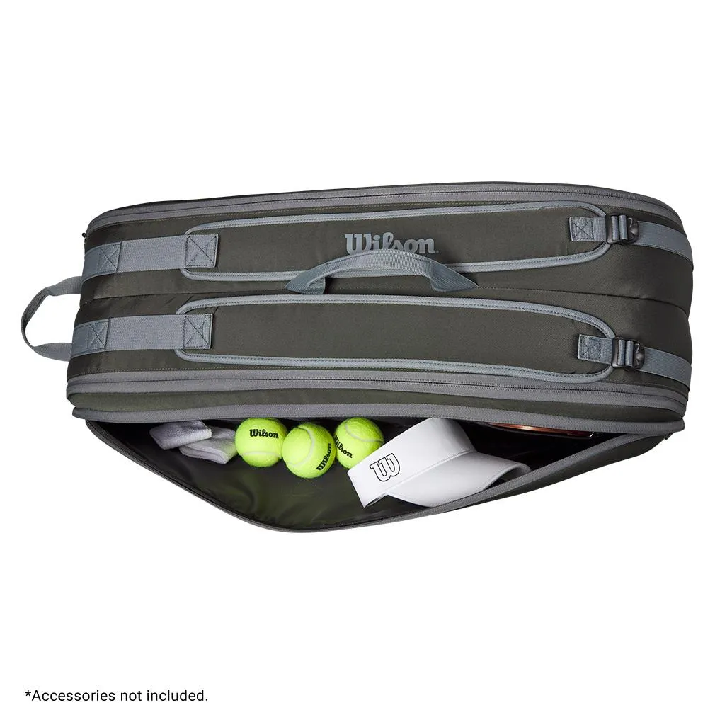 Tour 6 Pack Tennis Racquet Bag Dark Green