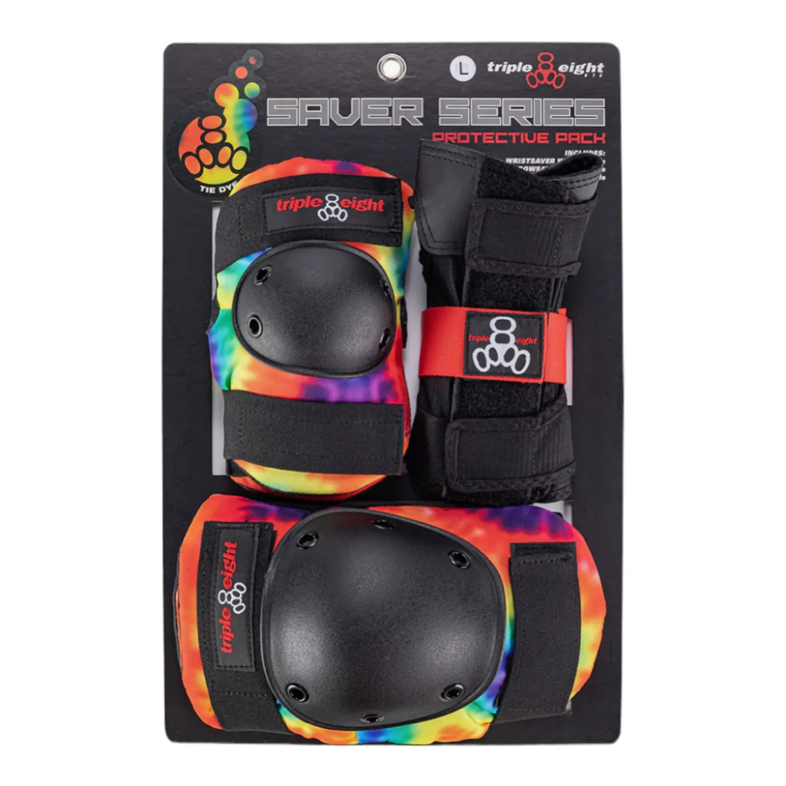 TRIPLE 8 SAVER SERIES PADS 3-PACK TIE DYE