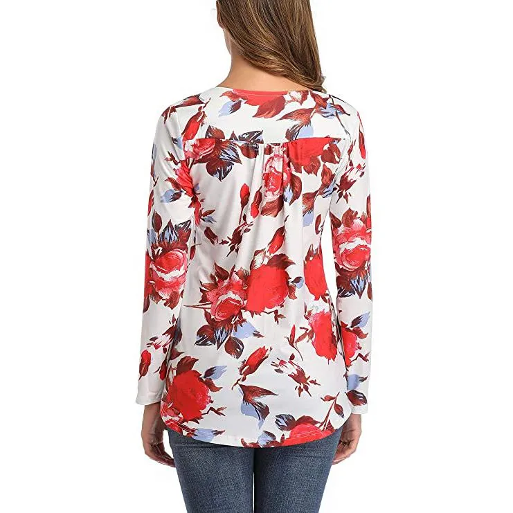 Women's Long Sleeve Flare Tunic Tops